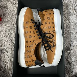 MCM Men's Terrain Logo Monogram Low Top Sneakers